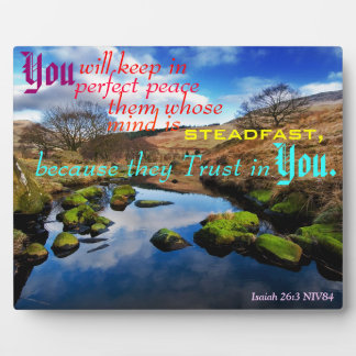 Perfect Peace Plaque. Fotoplaat