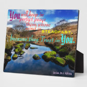 Perfect Peace Plaque. Fotoplaat (Zijkant)