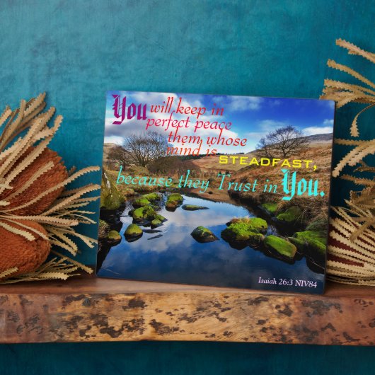 Perfect Peace Plaque. Fotoplaat (Zijkant)