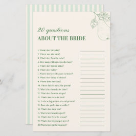 Perfect Pear 20 vragen over het bruidsspel