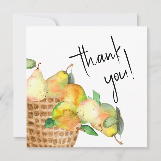 Perfect Pear - Bruids-/Couples Thank You Kaart (Voorkant)