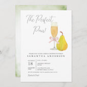 Perfect Pear Bruids Douche Uitnodiging (Voorkant / Achterkant)