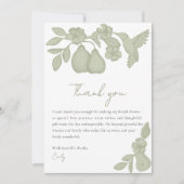Perfect Pear Bruidsuitnodiging | Saliegroen Bedankkaart (Voorkant)