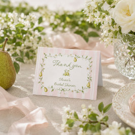 Perfect Pear Bruiloft Dankkaart Bedankkaart