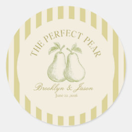 Perfect Pear Bruiloft Feest Papieren Borden Ronde Sticker