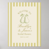 Perfect Pear Bruiloft Feest Welkomstbord Poster (Voorkant)