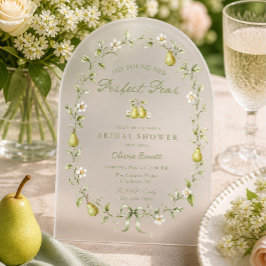 Perfect Pear Bruiloftsfeest Acryl Uitnodiging