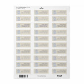 Perfect Pear Bruiloftsfeest | Blauwe adreslabels Etiket (Full Sheet)
