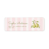 Perfect Pear Bruiloftsuitnodiging Adreslabel Etiket (Voorkant)