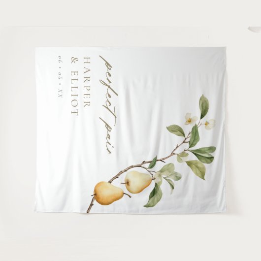 Perfect Pear Couples Douche Foto achtergrond Wandkleed (Voorkant (horizontaal))