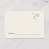 Perfect Pear Display Shower Vrijgezellenfeest Informatiekaartje (Achterkant)