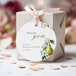 Perfect Pear Floral Vrijgezellenfeest Bedankjes Labels