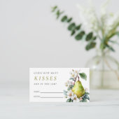 Perfect Pear Hoeveel Kussen Vrijgezellenfeest Informatiekaartje (Staand voorkant)