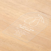 Perfect Pear Modern Bridal Shower Acryl Uitnodigingen (Laagn)
