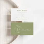 Perfect Pear Moderne Bruiloft Borrel Recept Informatiekaartje