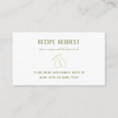Perfect Pear Moderne Bruiloft Borrel Recept Informatiekaartje (Voorkant)