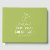 Perfect Pear Moderne Bruiloftsshower Gastenboek (Voorkant)