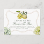 Perfect Pear Pair Hydrangea Bruiloft Recept Kaart (Voorkant)