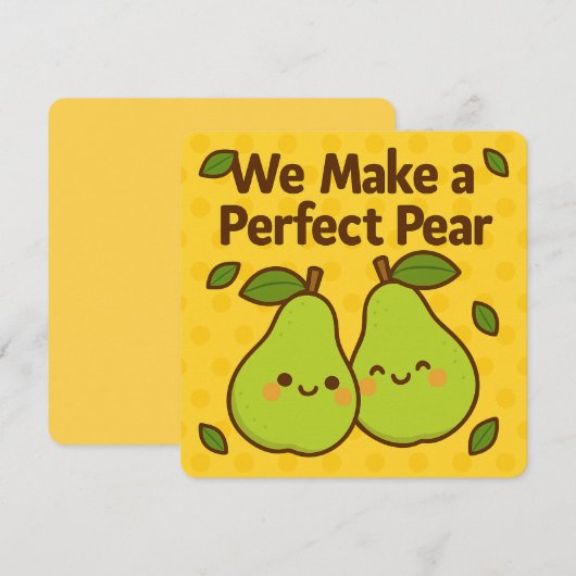 Perfect Pear Pun Wenskaart Feestdagenkaart (Voorkant / Achterkant)