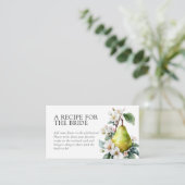 Perfect Pear Recept Request Vrijgezellenfeest Informatiekaartje (Staand voorkant)