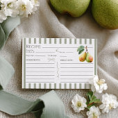 Perfect Pear Retro Old Money Pair Bruidsrecept Informatiekaartje