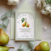 Perfect Pear Retro Old Money Pair Vrijgezellenfees Bedankkaart