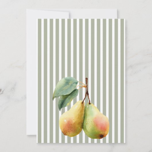 Perfect Pear Retro Old Money Pair Vrijgezellenfees Bedankkaart (Achterkant)