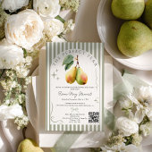 Perfect Pear Retro Oud Geld Paar QR Vrijgezellenfe Kaart