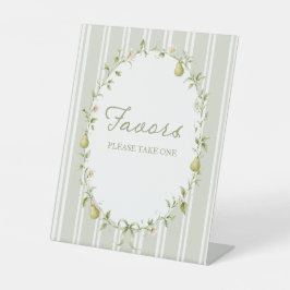 Perfect Pear Salie Groene Trouw Bruiloft Feest Fav Reclamebord Met Voetstuk