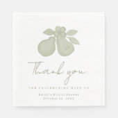 Perfect Pear Vrijgezellenfeest Bedankt Luncheon Servet (Voorkant)