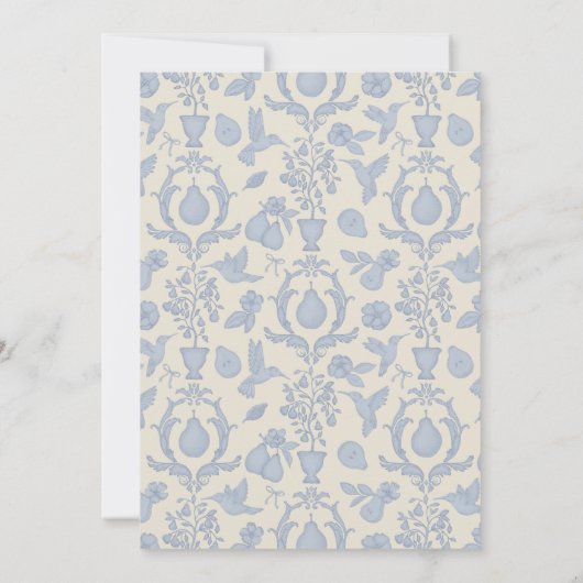 Perfect Pear Vrijgezellenfeest | Blauwe bedankkaar Bedankkaart (Achterkant)