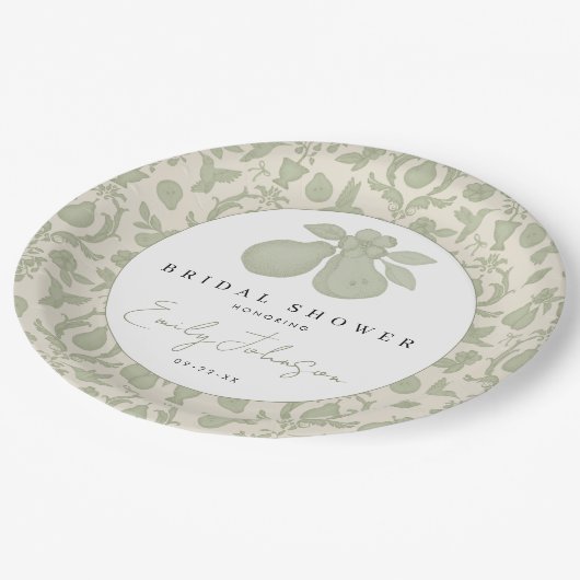 Perfect Pear Vrijgezellenfeest Dinner Bord (Gekanteld)