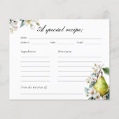 Perfect Pear Vrijgezellenfeest Recept Kaart (Voorkant)