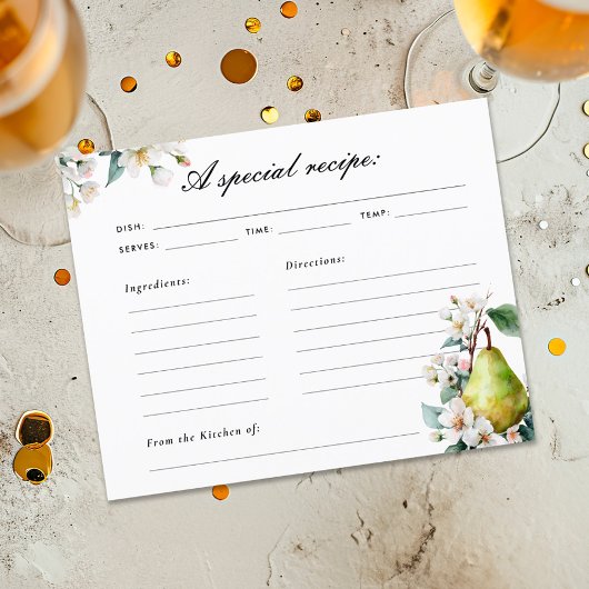 Perfect Pear Vrijgezellenfeest Recept Kaart