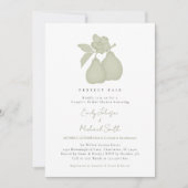 Perfect Pear Vrijgezellenfeest | Sage Green Damask Kaart (Voorkant)