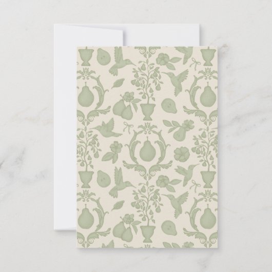 Perfect Pear Vrijgezellenfeest | Sage Green RSVP-k RSVP Kaartje (Achterkant)
