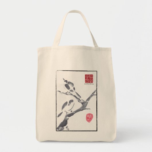 "Perfect Perch" SumiSack Tote Bag (Voorkant)