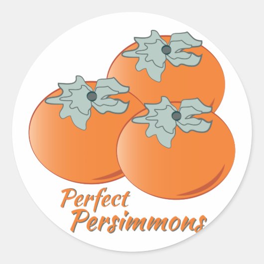 Perfect Persimmons Ronde Sticker (Voorkant)