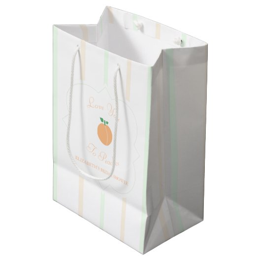 Perfect Perzik Bruiloftsfeestje Medium Cadeauzakje (Voorkant Gekanteld)