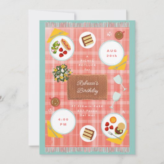 Perfect Picnic Spring Summer Birthday Kaart (Voorkant)