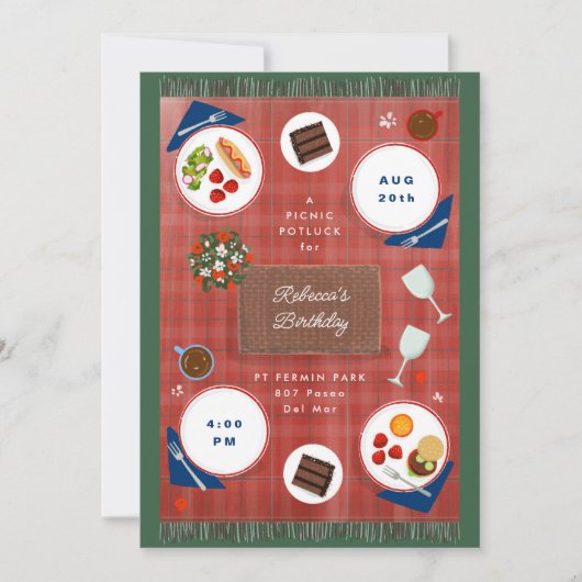 Perfect Picnic Spring Summer Birthday Kaart (Voorkant)
