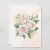 Perfect Pink Paint Peony Bridesmaids Luncheon Kaart (Achterkant)