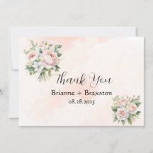 Perfect Pink Peony Floral Dank u Kaarten