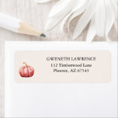 Perfect Pink Pumpkin Baby shower Retouradres Etiket (Insitu)