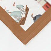 Perfect Pirate Pattern Fleece Blanket Deken (Hoek)