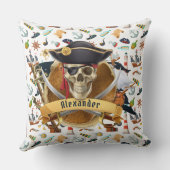 Perfect Pirate Pattern PERSONALIZE Kussen (Achterkant)