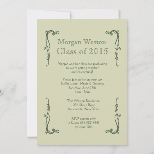 Perfect Poise Invitation Kaart (Voorkant)