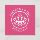 Perfect POSH Advocate Vierkante Visitekaartje (Voorkant)