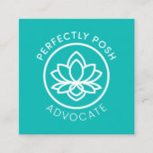 Perfect POSH Advocate Vierkante Visitekaartje (Voorkant)