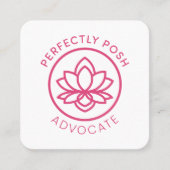 Perfect POSH Advocate Vierkante Visitekaartje (Voorkant)